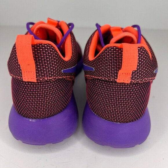 Nike Womens 511882-852 Roshe Run Bright Mango HyperGrape Size 8 Running Shoes - Picture 5 of 9